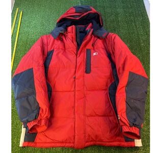 Starter Vintage Puffer Jacket Buffalo Bills NFL Hooded Insulated Mens XL